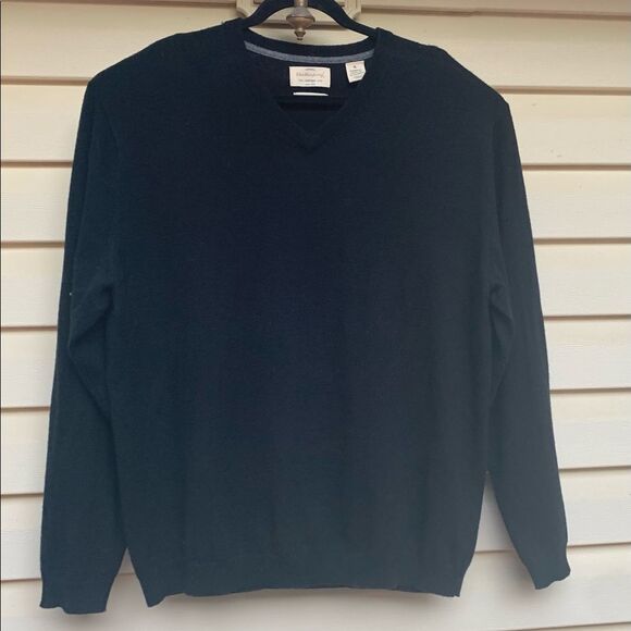 Weatherproof black merino/cashmere sweater, very elegant and warm, stylish, XL - Picture 5 of 7